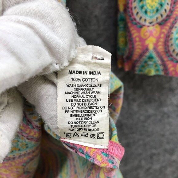 Max Girls 11-12 Years Kaftan Dress Cotton boho Print Multicolor Summer Long - Picture 12 of 12